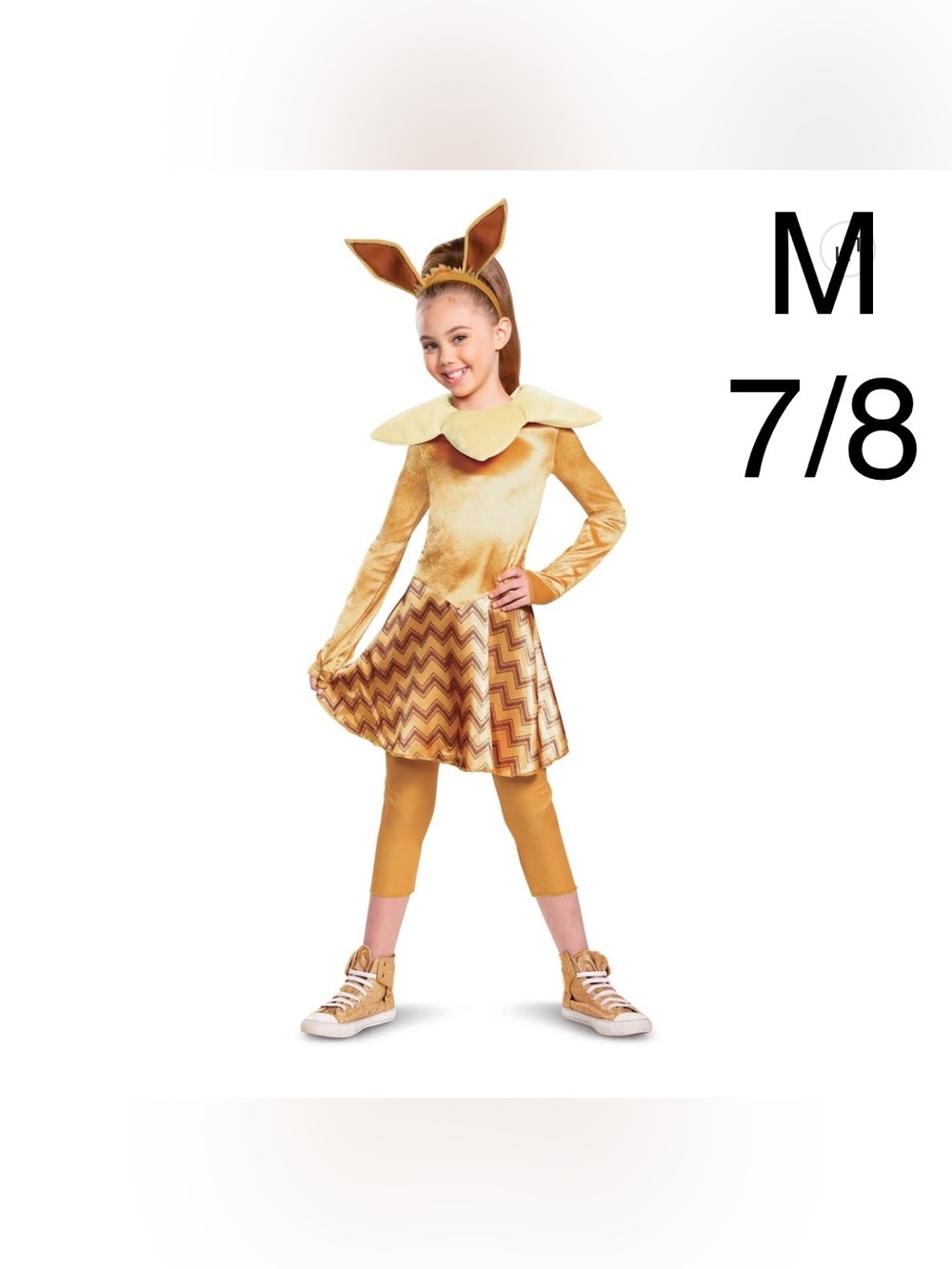 Girl's Deluxe Pokémon Eevee Costume in child size Medium (7–8)